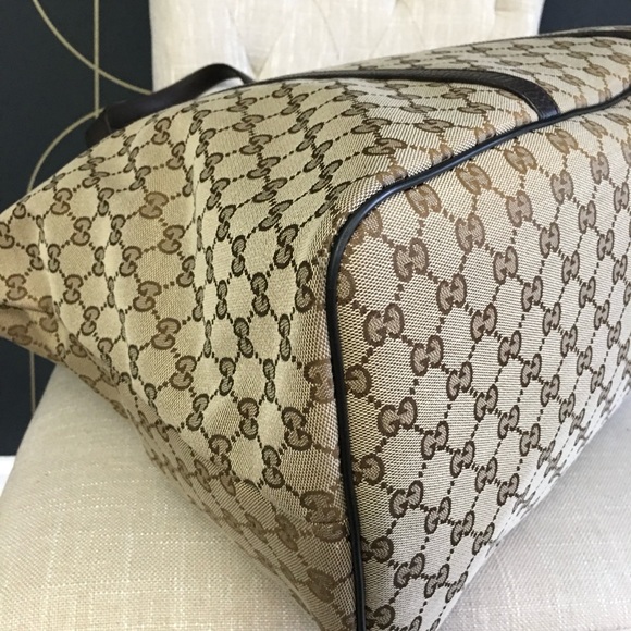 Authentic Gucci large tote bag brown monogram canvas - Picture 10 of 16